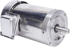 Leeson - 2 Max hp, 1,800 Max RPM, Premium Efficient Electric AC DC Motor - 230/460 V Input, Three Phase, 145TC Frame, C-Face Mount, TEFC Enclosure - Americas Tooling