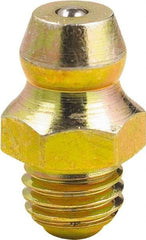 lumax - 0° Head Angle, 1/4-28 Taper Steel Taper Thread Grease Fitting - Zinc Plated Finish - Americas Tooling