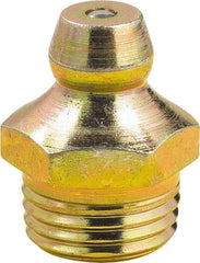 lumax - 0° Head Angle, M10x1 Metric Steel Taper Thread Grease Fitting - Zinc Plated Finish - Americas Tooling