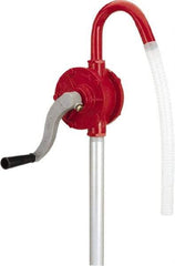 lumax - Oil Lubrication 0.08 Gal/Turn Flow Aluminum & Steel Rotary Hand Pump - For 15 to 55 Gal Container - Americas Tooling