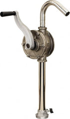 lumax - Water-Based Lubrication 0.09 Gal/Turn Flow Stainless Steel Rotary Hand Pump - For 15 to 55 Gal Container - Americas Tooling