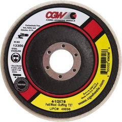 Camel Grinding Wheels - 5" Diam x 1/2" Thick Unmounted Buffing Wheel - 1 Ply, Polishing, 7/8" Arbor Hole, Soft Density - Americas Tooling