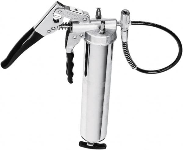 lumax - 8,500 Max psi, Flexible Pistol Grease Gun - 14 oz Capacity, 1/8 Thread Outlet, 25 Strokes per oz, 3-Way Fill - Americas Tooling