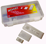 Wedgies Shim Assortment - Mix of flex and ridgid / 16 mini; 6 large; 15 standard - Polypropylene & Vinyl - Americas Tooling