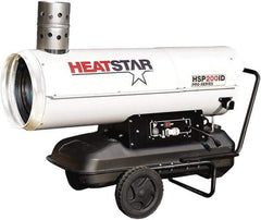 Heatstar - 180,000 BTU Rating, Kerosene/Diesel Indirect Fired Forced Air Heater - 4,625 Sq Ft Max Heating Area, 17 Gal Capacity, Fuel with Diesel, Kerosene, JP-8 & Jet8 - Americas Tooling