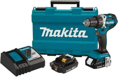 Makita - 18 Volt 1/2" Chuck Pistol Grip Handle Cordless Drill - 0-2000 RPM, Reversible, 2 Lithium-Ion Batteries Included - Americas Tooling