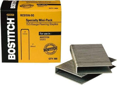 Stanley Bostitch - 2" Long x 1/2" Wide, 16 Gauge Crowned Construction Staple - Grade S4 Steel, Chisel Point - Americas Tooling