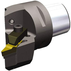 Kennametal - Left Hand Cut, Size PSC63, VC.. 1604 & VP..332 Insert Compatiblity, External Modular Turning & Profiling Cutting Unit Head - 43mm Ctr to Cutting Edge, 60mm Head Length, Through Coolant, Series Top Notch - Americas Tooling