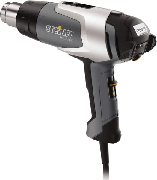 Steinel - 120 to 1,200°F Heat Setting, 4 to 13 CFM Air Flow, Heat Gun - 120 Volts, 13.5 Amps, 1,600 Watts, 6' Cord Length - Americas Tooling