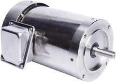 Leeson - 1-1/2 Max hp, 1,800 Max RPM, Premium Efficient Electric AC DC Motor - 230/460 V Input, Three Phase, 56C Frame, 5/8" Shaft Diam, C-Face Mount, TEFC Enclosure - Americas Tooling