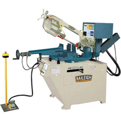 Baileigh - 10.59 x 4.33" Semi-Automatic Combo Horizontal & Vertical Bandsaw - 1 Phase, 60° Right, 45° Left Vise Angle of Rotation, 1.5 hp, 220 Volts, Frequency Drive - Americas Tooling