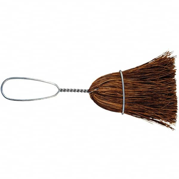 PFERD - 10" OAL Palmyra Bristle Whisk Broom - 7" Long Metal Handle, 3" Bristle Length, 4-1/2" Wide - Americas Tooling