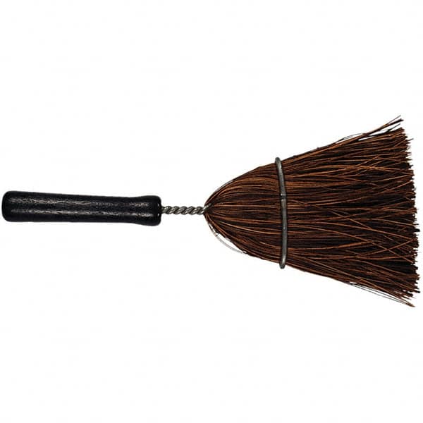 PFERD - 9-3/4" OAL Corn Bristle Whisk Broom - 6" Long Wood Handle, 3" Bristle Length, 4-1/2" Wide - Americas Tooling