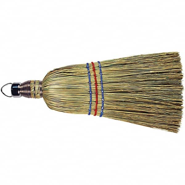 PFERD - 10" OAL Corn Bristle Whisk Broom - 5-1/2" Long Wood Handle, 4-1/2" Bristle Length, 4-1/2" Wide - Americas Tooling