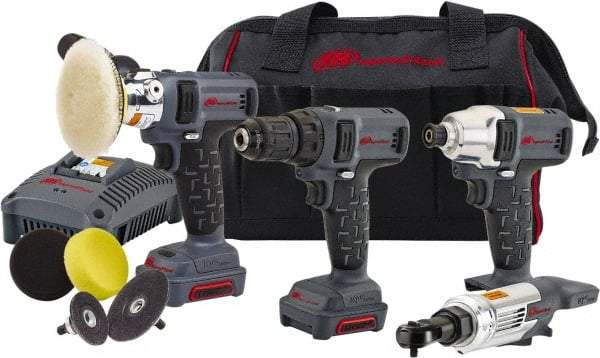 Ingersoll-Rand - 12 Volt Cordless Tool Combination Kit - Includes 1/4" Hex Compact Impact Driver, Lithium-Ion Battery Included - Americas Tooling