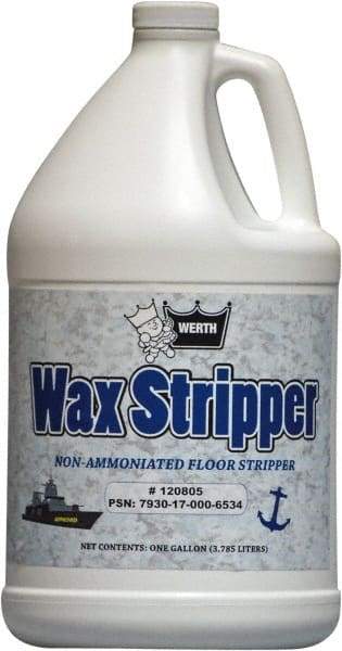 Werth Sanitary Supply - 1 Gal Plastic Bottle Stripper - Use on Resilient Tile, Vinyl Tile - Americas Tooling