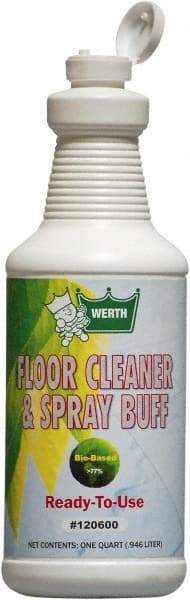 Werth Sanitary Supply - 1 Qt Plastic Bottle Floor Cleaner/Spray Buff - Use on All Types of Flooring - Americas Tooling