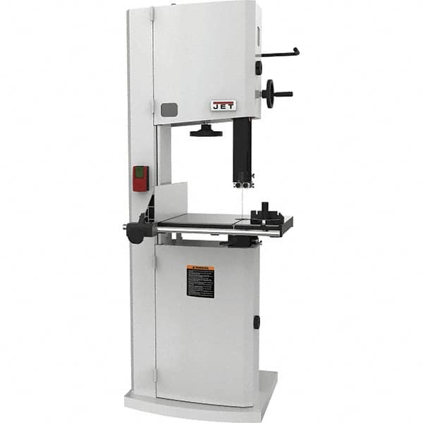 Jet - 14-1/8" Throat Capacity, Step Pulley Vertical Bandsaw - 3,100 SFPM, 3 hp, Single Phase - Americas Tooling