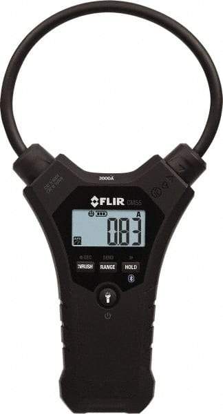 FLIR - CM55, CAT IV, Digital True RMS Wireless Clamp Meter with 10" Flex Jaws - 3000 AC Amps, Measures Current - Americas Tooling