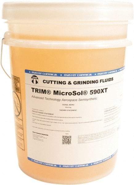 Master Fluid Solutions - Trim MicroSol 590XT, 5 Gal Pail Cutting Fluid - Semisynthetic, For Inconel\xAE Machining - Americas Tooling