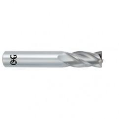 3/8 Dia. x 2-1/2 Overall Length 4-Flute .030 C/R Solid Carbide SE End Mill-Round Shank-Center Cutting-Uncoated - Americas Tooling