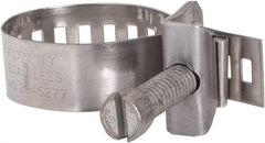 IDEAL TRIDON - SAE Size 12, 11/16 to 1-1/4" Diam, Stainless Steel Double Lock Hose Worm Drive Clamp - Material Grade 301 - Americas Tooling