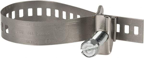 IDEAL TRIDON - SAE Size 20, 11/16 to 1-3/4" Diam, Stainless Steel Double Lock Hose Worm Drive Clamp - Material Grade 301 - Americas Tooling