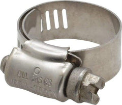 IDEAL TRIDON - SAE Size 8, 1/2 to 1" Diam, Stainless Steel Lined Worm Drive Clamp - Material Grade 316 - Americas Tooling