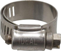 IDEAL TRIDON - SAE Size 10, 11/16 to 1-1/8" Diam, Stainless Steel Lined Worm Drive Clamp - Material Grade 316 - Americas Tooling