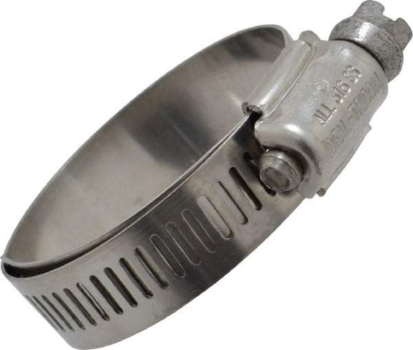 IDEAL TRIDON - SAE Size 20, 13/16 to 1-3/4" Diam, Stainless Steel Lined Worm Drive Clamp - Material Grade 316 - Americas Tooling