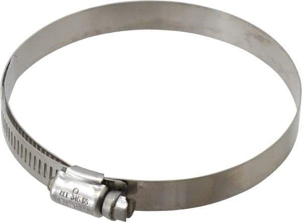 IDEAL TRIDON - SAE Size 56, 3-1/16 to 4" Diam, Stainless Steel Lined Worm Drive Clamp - Material Grade 316 - Americas Tooling