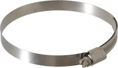 IDEAL TRIDON - SAE Size 64, 3-9/16 to 4-1/2" Diam, Stainless Steel Lined Worm Drive Clamp - Material Grade 316 - Americas Tooling