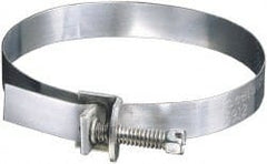 IDEAL TRIDON - SAE Size 64, 1 to 4-1/2" Diam, Galvanized Steel Adjustable Strap Worm Drive Clamp - Americas Tooling