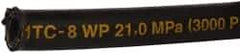 Parker - -8 Hose Size, 1/2" ID, 3,000 psi Work Pressure Hydraulic Hose - 3-1/2" Radius, Synthetic Rubber, -40°F to 212°F - Americas Tooling