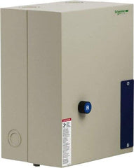 Schneider Electric - 3 Pole, 50 Amp, 120 Coil VAC, Nonreversible Enclosed IEC Motor Starter - 1 Phase Hp: 3 at 120 VAC, 7.5 at 240 VAC, 3 Phase Hp: 15 at 208 VAC, 15 at 230 VAC, 40 at 460 VAC, 40 at 575 VAC - Americas Tooling