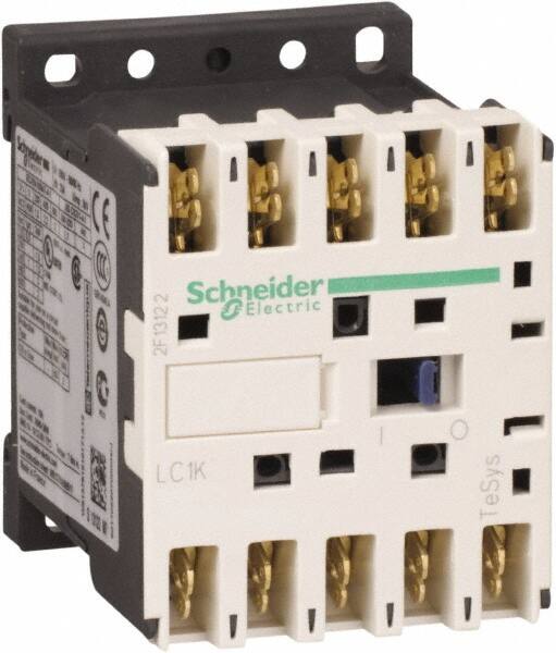 Schneider Electric - 4 Pole, 220 to 230 Coil VAC at 50/60 Hz, 16 Amp at 690 VAC and 20 Amp at 440 VAC, Nonreversible IEC Contactor - BS 5424, CSA, IEC 60947, NF C 63-110, RoHS Compliant, UL Listed, VDE 0660 - Americas Tooling