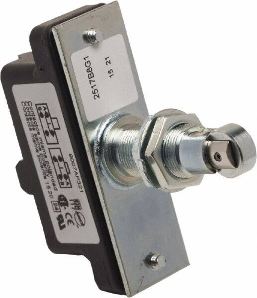 Square D - SPDT, NC/NO, 600 VAC, Screw Terminal, Roller Plunger Actuator, General Purpose Limit Switch - 1 NEMA Rating, IP20 IPR Rating, Panel Mount, 1-1/4 Lb. Operating Force - Americas Tooling