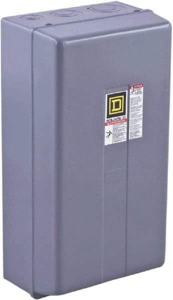 Square D - 3 Pole, 110 Coil VAC at 50 Hz and 120 Coil VAC at 60 Hz, 90 Amp NEMA Contactor - NEMA 1 Enclosure, 50 Hz at 110 VAC and 60 Hz at 120 VAC - Americas Tooling