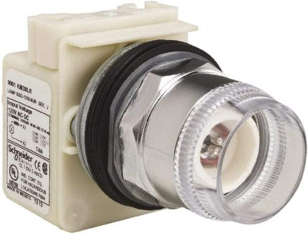 Schneider Electric - Flush Pushbutton Switch Operator - Red, Round Button, LED Lamp, Illuminated - Americas Tooling