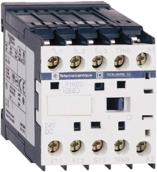 Schneider Electric - 4 Pole, 24 Coil VDC, 20 Amp at 440 VAC, IEC Contactor - BS 5424, CSA, IEC 60947, NF C 63-110, RoHS Compliant, UL Listed, VDE 0660 - Americas Tooling