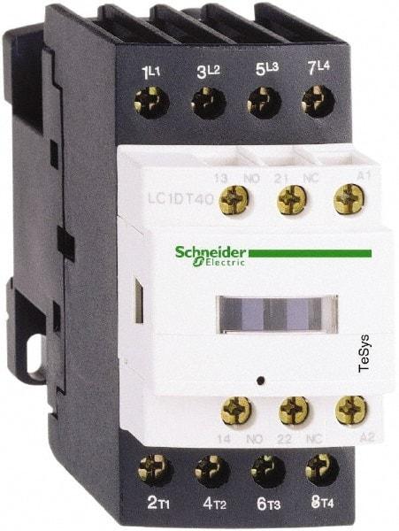 Schneider Electric - 4 Pole, 120 Coil VAC at 50/60 Hz, 32 Amp at 440 VAC, Nonreversible IEC Contactor - Bureau Veritas, CCC, CSA, CSA C22.2 No. 14, DNV, EN/IEC 60947-4-1, EN/IEC 60947-5-1, GL, GOST, LROS, RINA, RoHS Compliant, UL 508, UL Listed - Americas Tooling