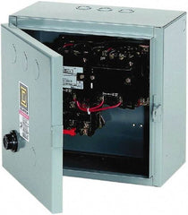 Square D - 220 Coil VAC at 50 Hz, 240 Coil VAC at 60 Hz, 18 Amp, Reversible Enclosed Enclosure NEMA Motor Starter - 3 Phase hp: 3 at 200 VAC, 3 at 230 VAC, 5 at 460 VAC, 5 at 575 VAC, 1 Enclosure Rating - Americas Tooling