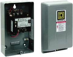 Square D - 2 Pole, 110 Coil VAC at 50 Hz and 120 Coil VAC at 60 Hz, 9 Amp NEMA Contactor - NEMA 1 Enclosure, 50 Hz at 110 VAC and 60 Hz at 120 VAC - Americas Tooling