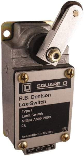 Square D - DPDT, NC/NO, 600 Volt, Screw Terminal, Rotary Spring Return Actuator, General Purpose Limit Switch - 1, 2, 4, 12, 13 NEMA Rating, IP67 IPR Rating - Americas Tooling