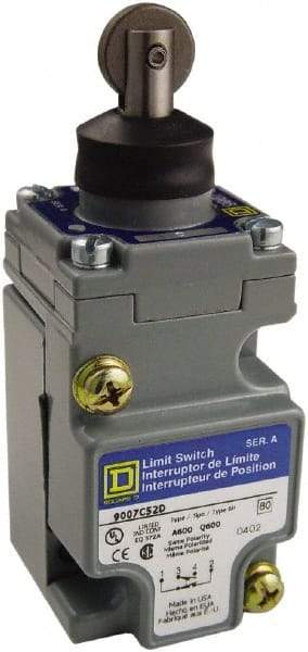 Square D - SPDT, NC/NO, 600 Volt Screw Terminal, Roller Plunger Actuator, General Purpose Limit Switch - 1, 2, 4, 6, 12, 13, 6P NEMA Rating, IP67 IPR Rating - Americas Tooling