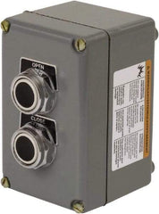 Schneider Electric - 2 Operator, Pushbutton Control Station - Open-Close (Legend), Momentary Switch, 2NO/2NC Contact, NEMA 1, 13, 3, 4 - Americas Tooling