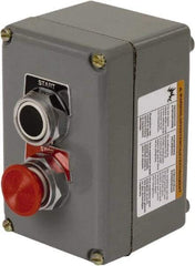 Schneider Electric - 1 Operator, Mushroom Head & Pushbutton Control Station - Start-Stop (Legend), Momentary Switch, 2NO/2NC Contact, NEMA 1, 13, 3, 4 - Americas Tooling