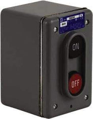 Schneider Electric - 2 Operator, Flush Pushbutton Control Station - Off, On (Legend), Momentary Switch, NO/NC Contact, NEMA 1, 4 - Americas Tooling