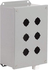 Schneider Electric - 6 Hole, 30mm Hole Diameter, Steel Pushbutton Switch Enclosure - 3, 13 NEMA Rated - Americas Tooling