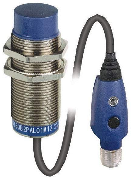 Telemecanique Sensors - PNP, NC, 11 to 18mm Detection, Cylinder, Inductive Proximity Sensor - 3 Wires, IP67, IP69, 12 to 24 VDC, M30x1.5 Thread, 63mm Long - Americas Tooling